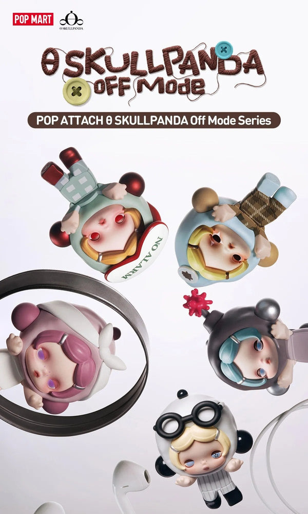 POP ATTACH θ SKULLPANDA Off Mode Series Bilnd Box by POP MART