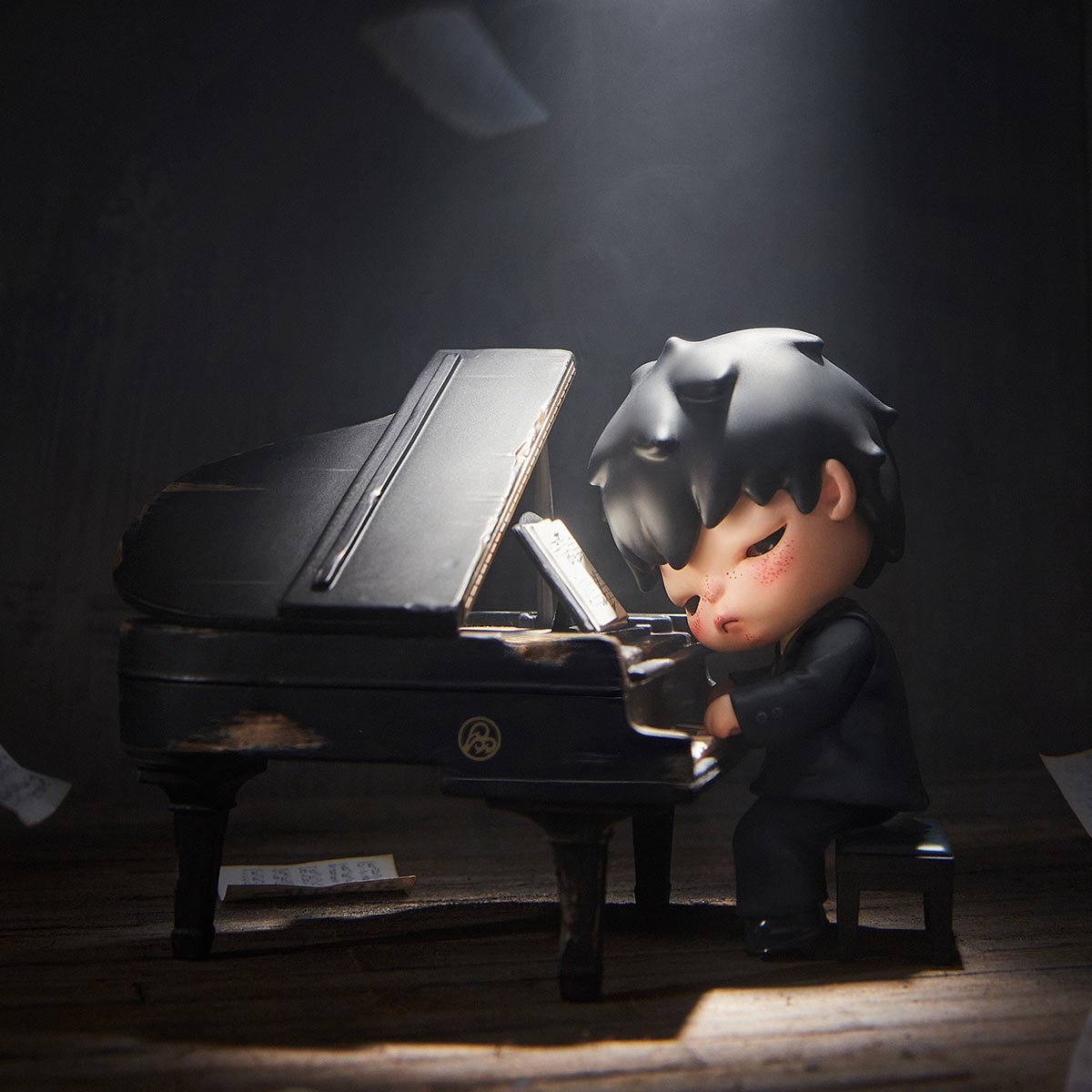 Hirono The Pianist Figure by POP MART