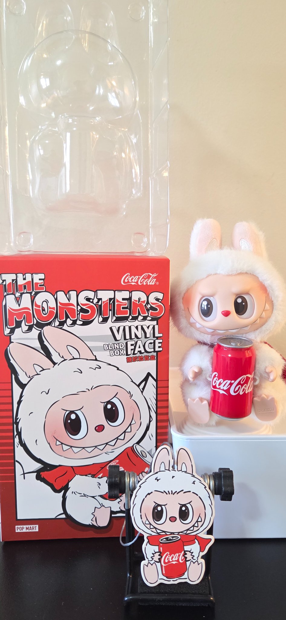 Happy Factor -  Labubu Plush Doll Pendant Coca Cola The Monsters Series - Pop Mart