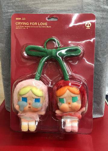 CRYBABY Crying for Love Cherry Vinyl Plush Hanging Card - POP MART