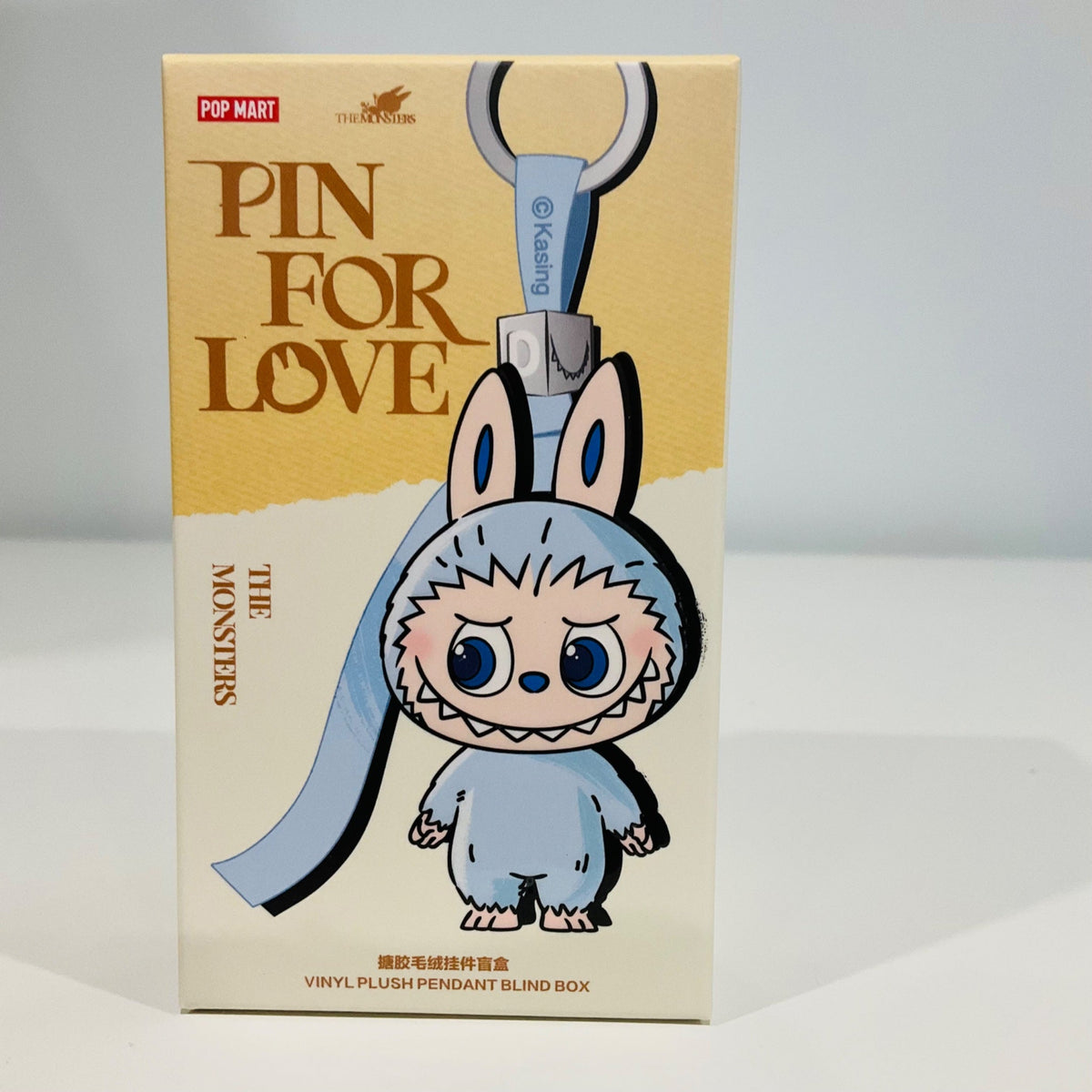 J - Labubu THE MONSTERS Pin for Love Series Vinyl Plush Pendant Box by POP MART