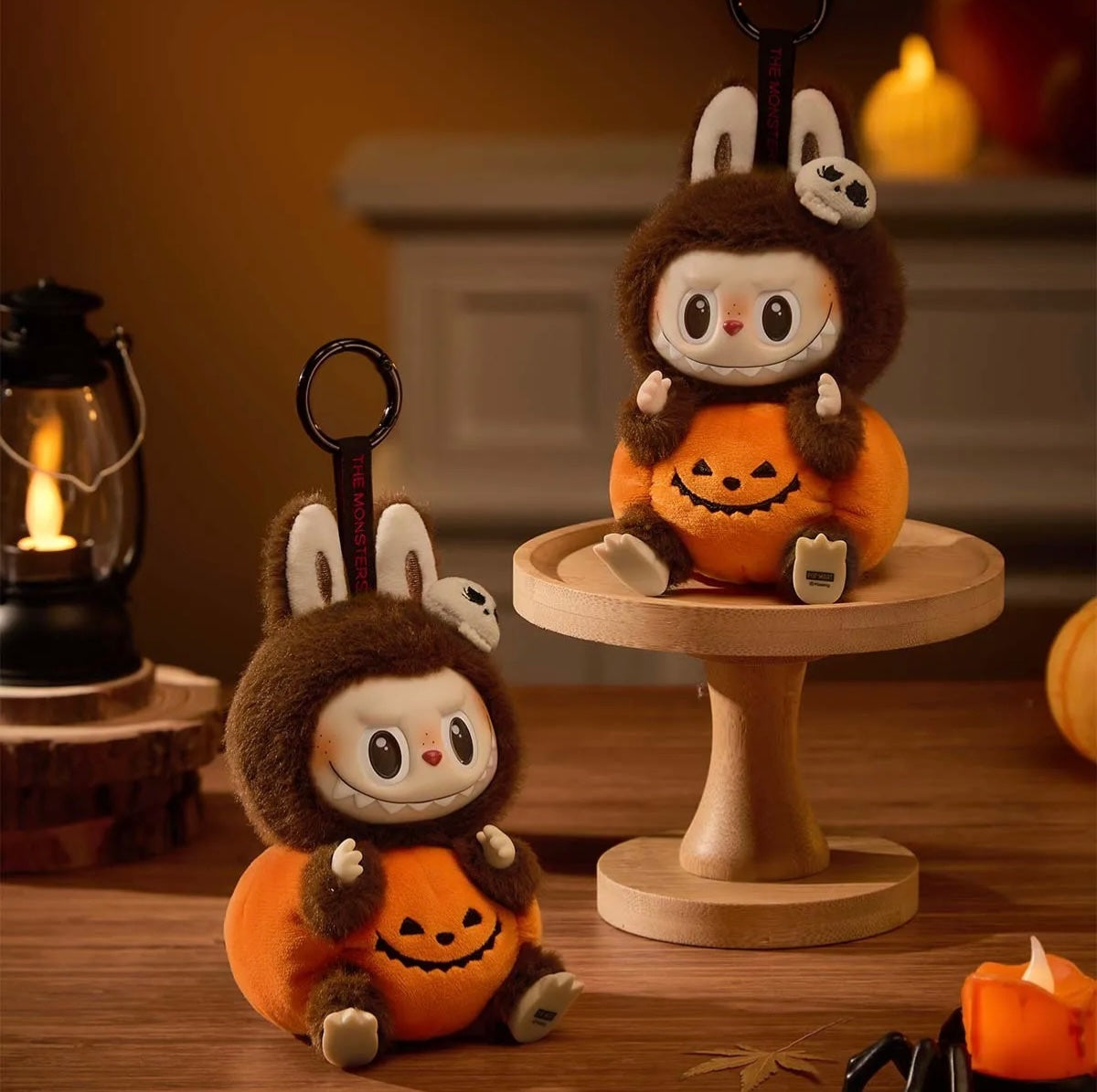 Labubu the Monsters Happy Halloween Party Series - Sitting Pumpkin Vinyl Plush Pendant by POP MART