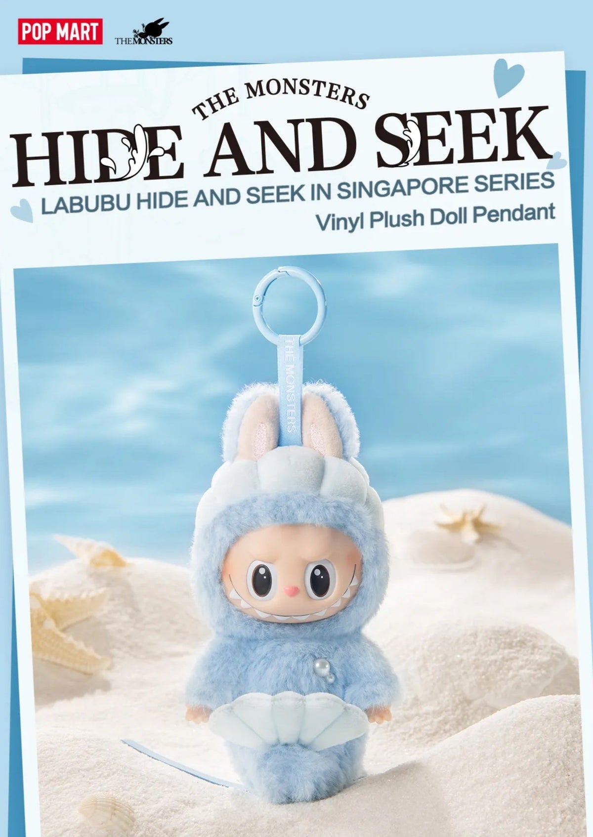 LABUBU THE MONSTERS HIDE AND SEEK IN SINGAPORE SERIES-Vinyl Plush Doll Pendant Limited Edition by POP MART
