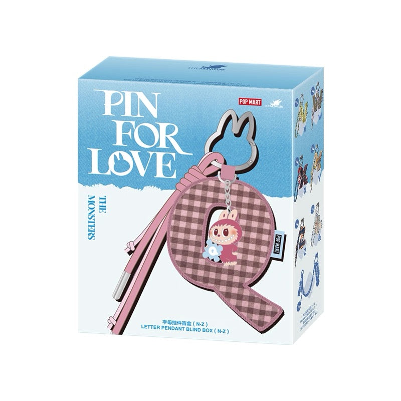 Labubu Pin for Love Series Letter Pendant Blind Box N-Z Blind Box - Pop Mart