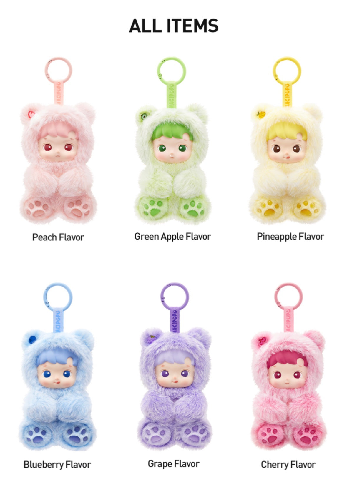 Popmart Hacipupu Gummy Bear Series - Vinyl Plush Pendant Blind Box
