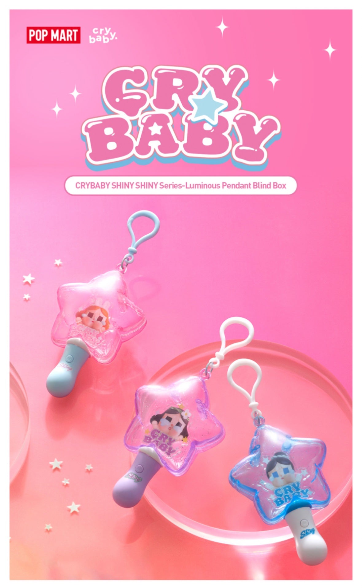Crybaby Shiny Shiny Blind Box Series Luminous Pendant Popmart
