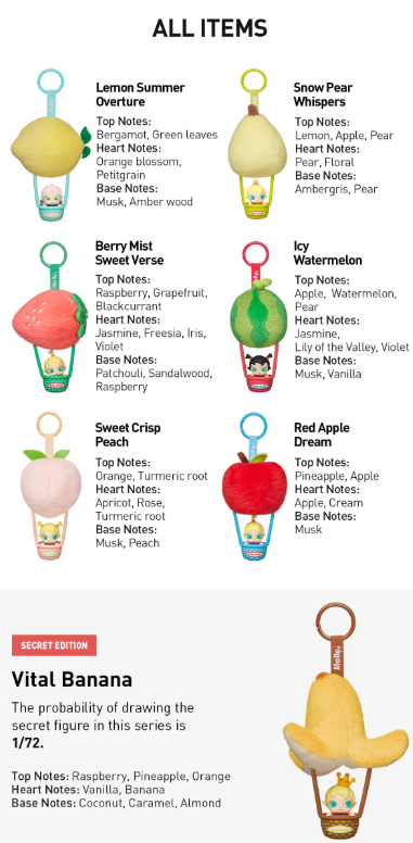 Baby Molly Fruity Aroma Sachet Pendant Blind Box Series by POP MART