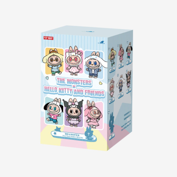 Labubu × Hello Kitty and Friends Blind Box Series-Vinyl THE MONSTERS Plush Pendant by POP MART