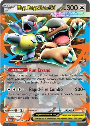 Mega Kangaskhan ex (104/132) - ME01 Mega Evolution Holofoil