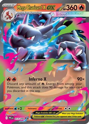 Mega Charizard X ex (13/094) - ME02 Phantasmal Flames Holofoil