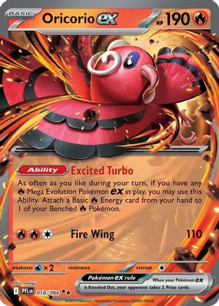 Oricorio ex (18/094) - ME02 Phantasmal Flames Holofoil