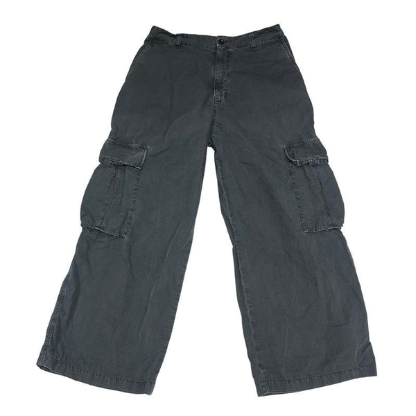 Acne Studios Baggy Wide Cargo Pants Washed Black - Lightly Used Size 34