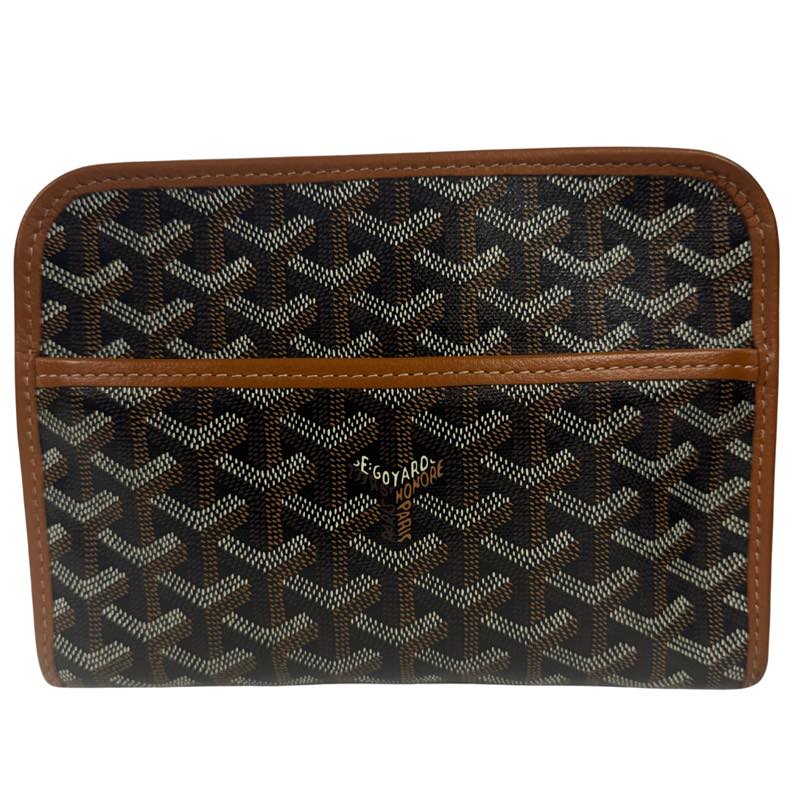 Goyard Jouvence Toiletry Bag PM Black/Tan - Lightly Pre-Owned
