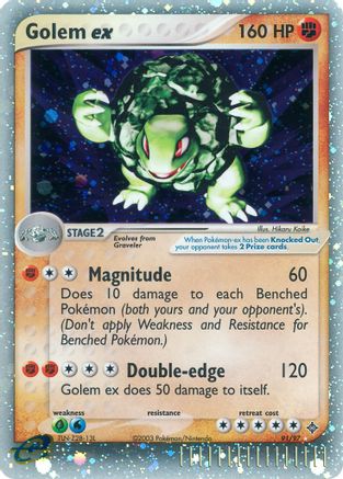 Golem ex (91/97) - Dragon Holofoil
