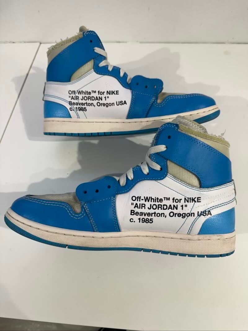 Jordan 1 Retro High Off-White University Blue - Pre-Owned Size 10.5 (No original box)