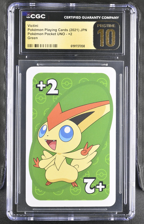 CGC PRISTINE 10 Victini +2 Pokemon Pocket UNO
