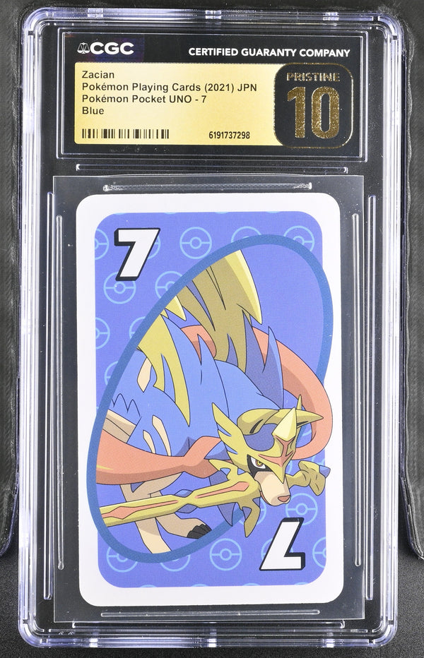 CGC PRISTINE 10 Zacian #7 Pokemon Pocket UNO