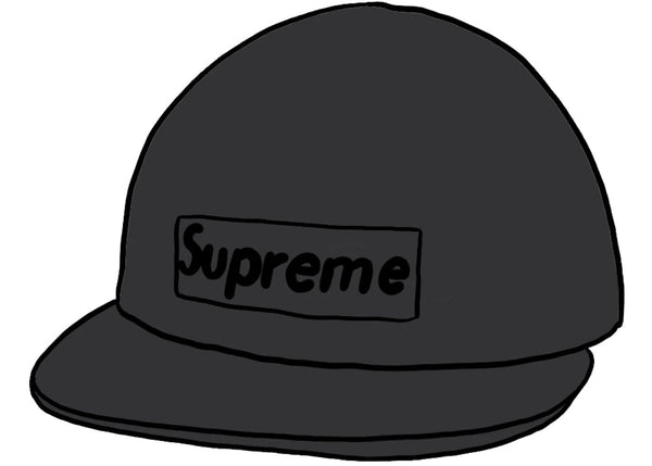 Supreme 2-Tone Denim Camp Cap Black