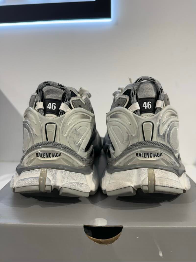 Balenciaga Runner Sneaker Worn Out Grey White Black - Worn Once Size 13