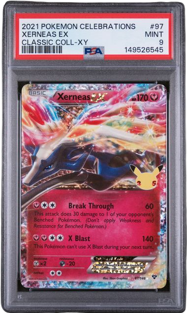 PSA 9 XERNEAS EX CLEBRATIONS CLASSIC COLLECTION