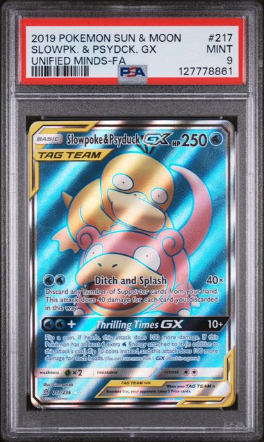 PSA 9 SLOWPK. & PSYDCK. GX UNIFIED MINDS-FA