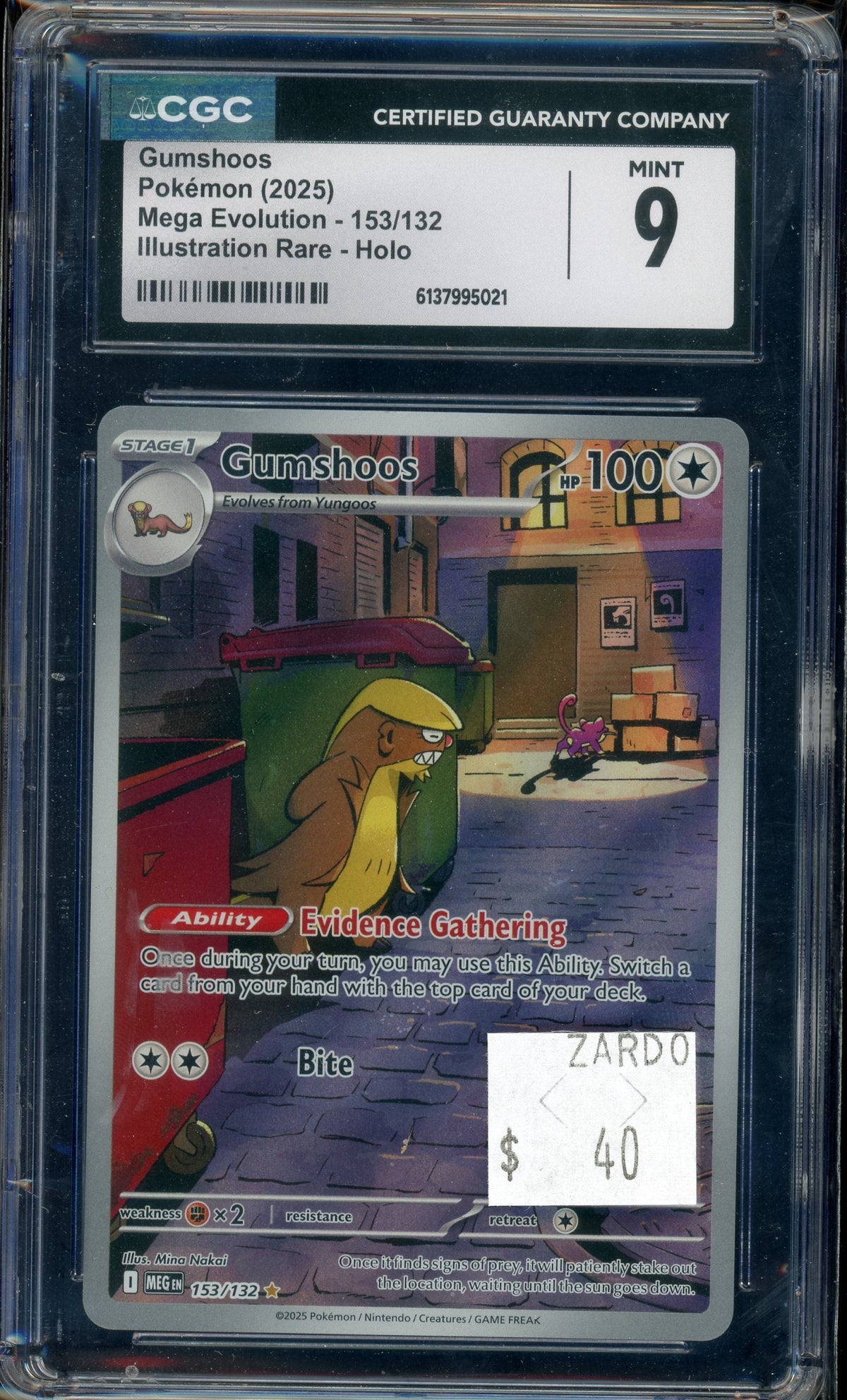 CGC 9 GUMSHOOS MEGA EVOLUTION