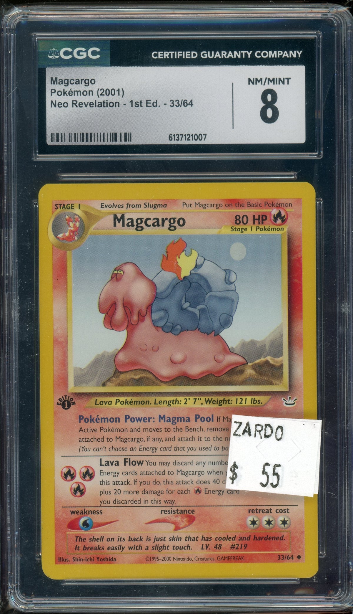 CGC 8 Magcargo 1st edition Neo Rev