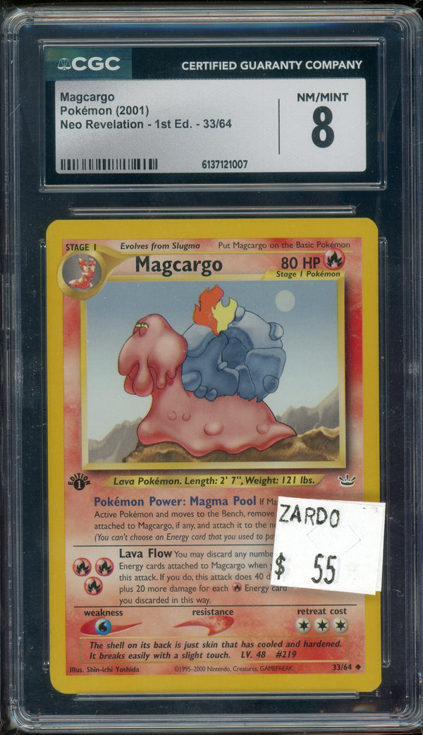 CGC 8 Magcargo 1st edition Neo Rev