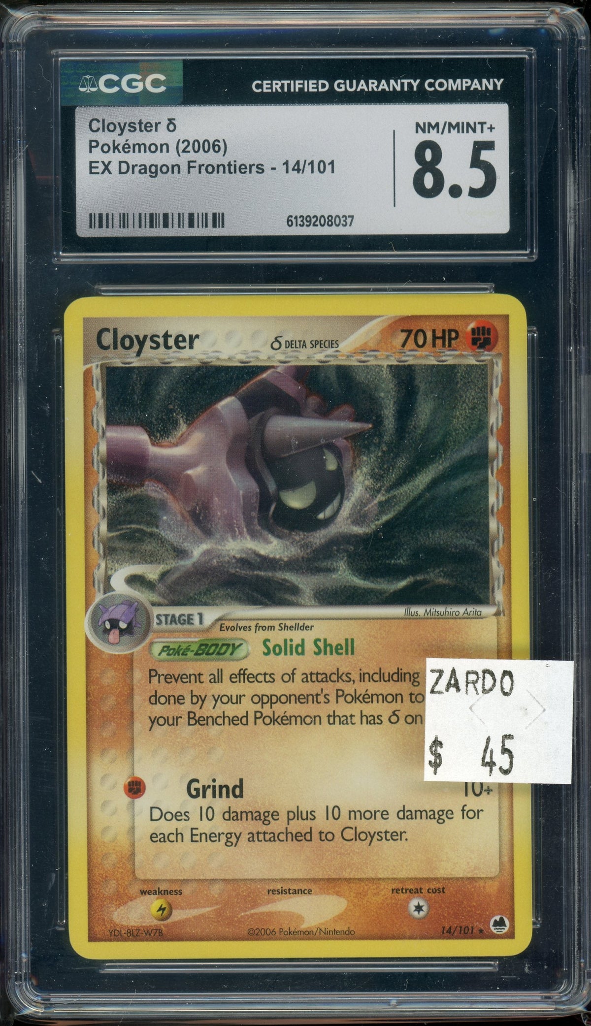CGC 8.5 Cloyster Dragon Frontiers
