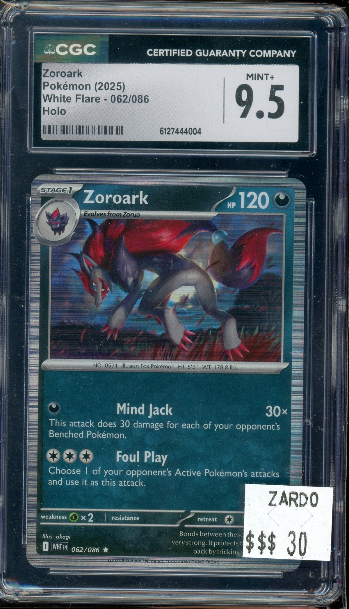 CGC 9.5 ZOROARK
