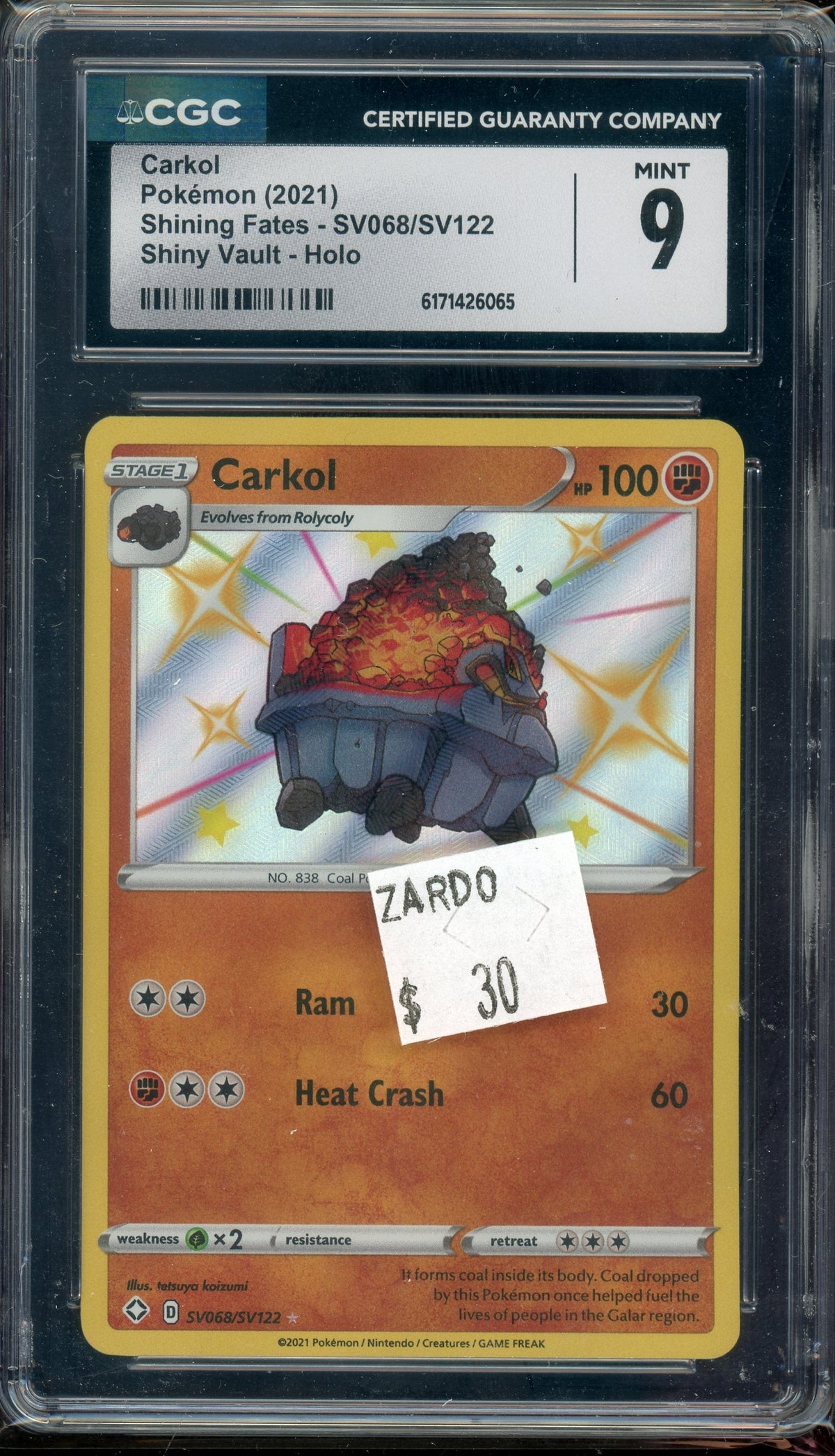 CGC 9 CARKOL SHINY