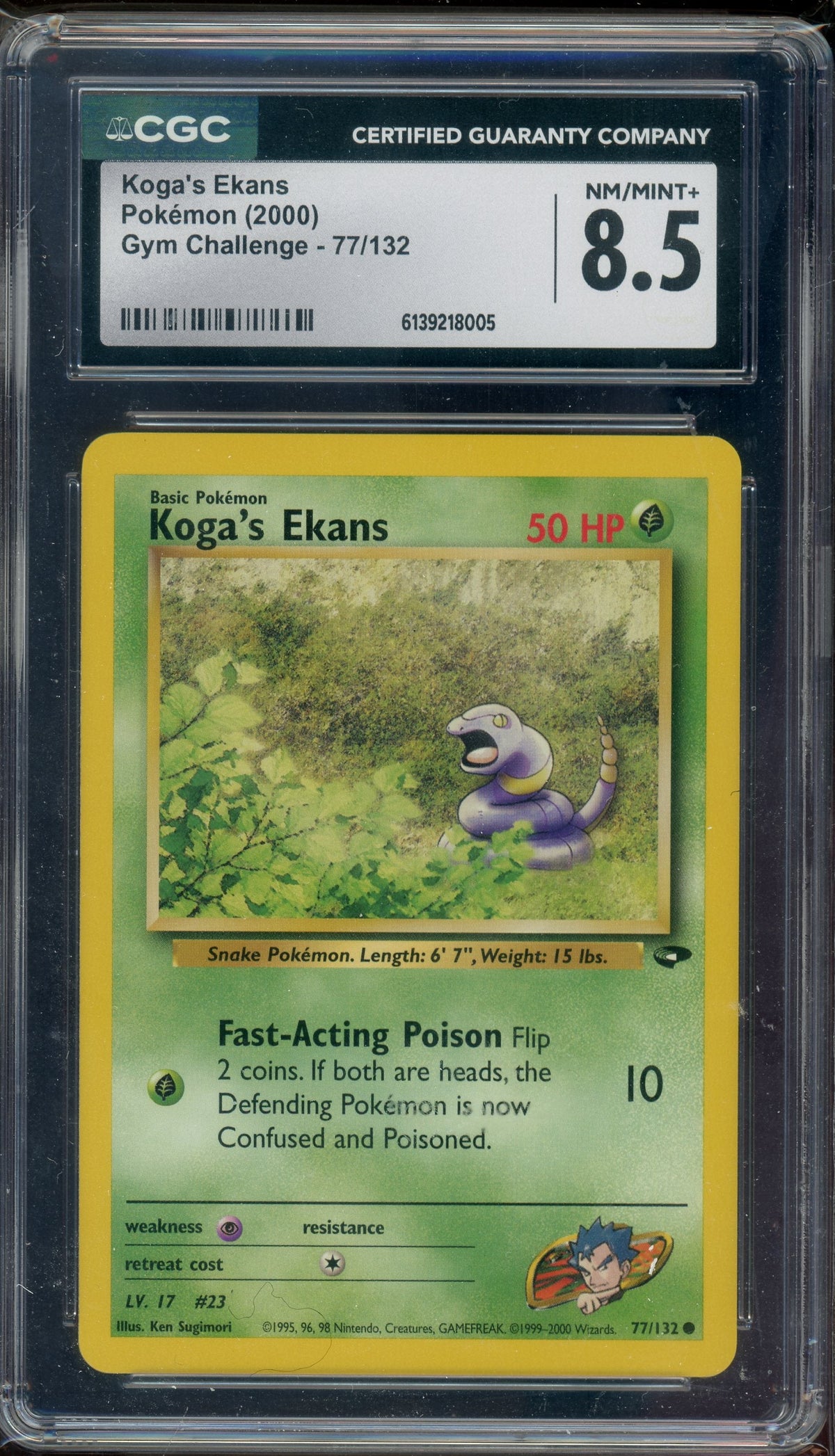 CGC 8.5 KOGA'S EKANS GYM CHALLENGE