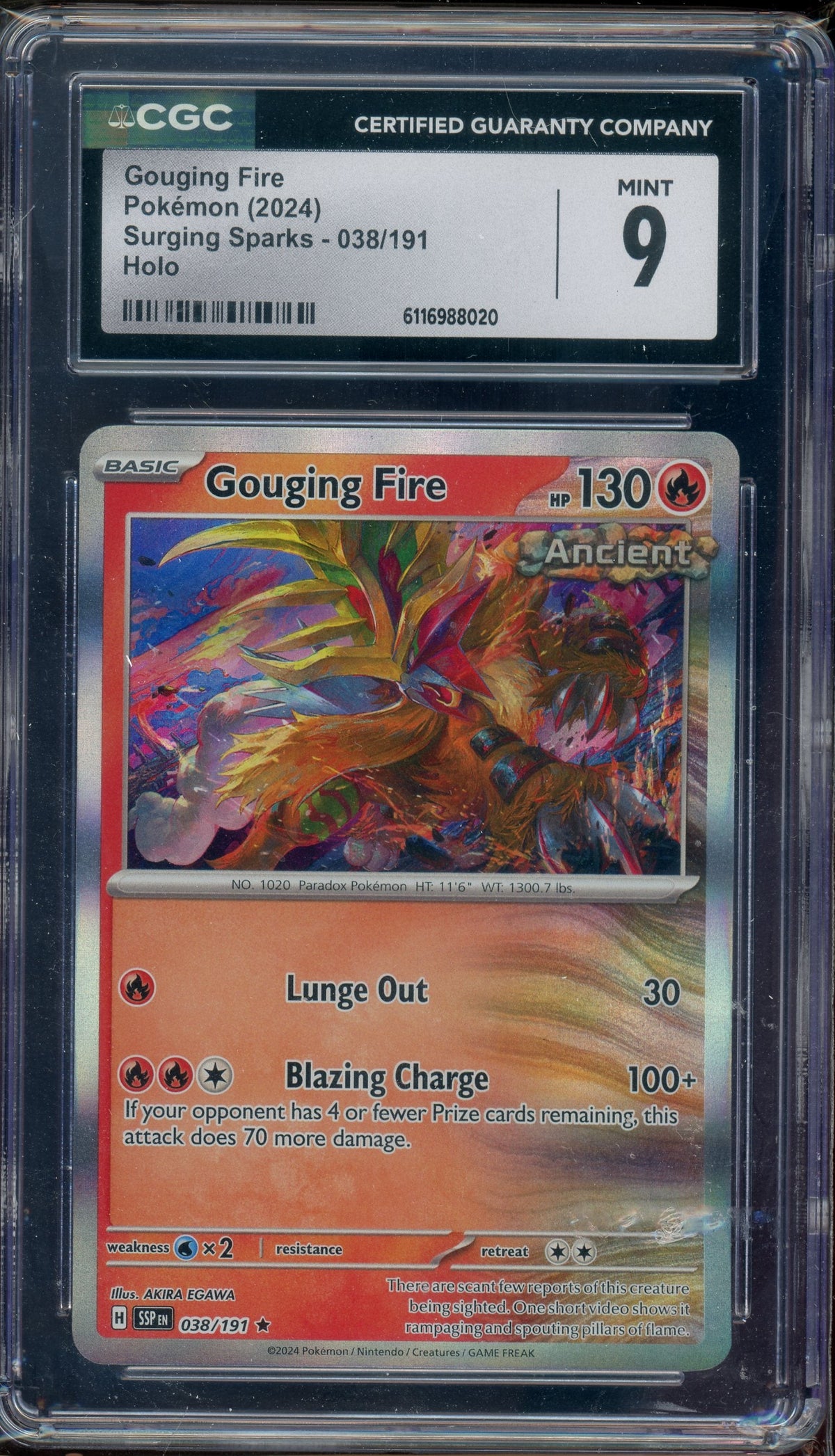 CGC 9 GOUGING FIRE SURGING SPARKS