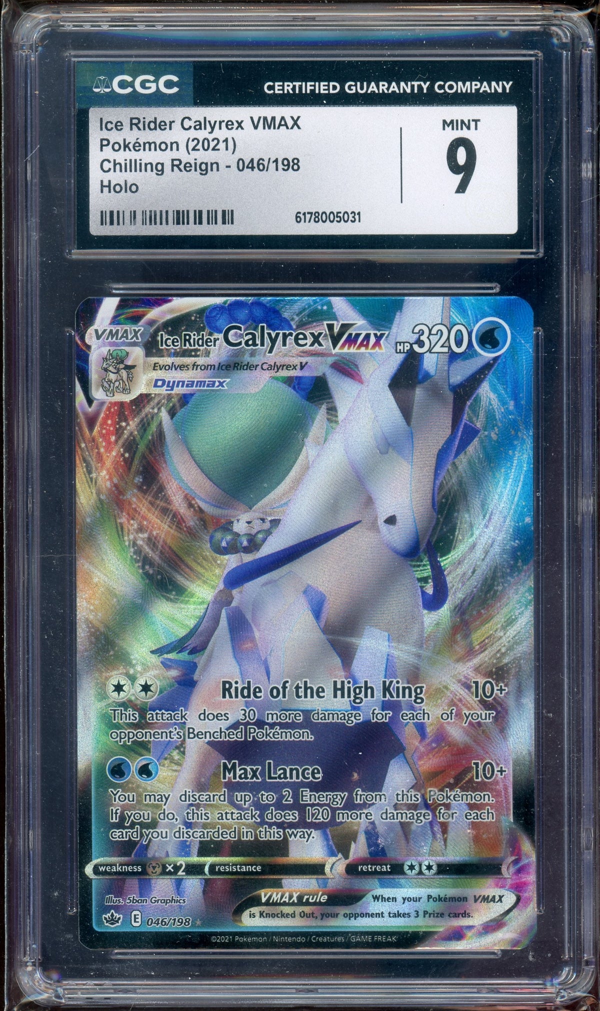CGC 9 ICE RAIDER CALYREX VMAX