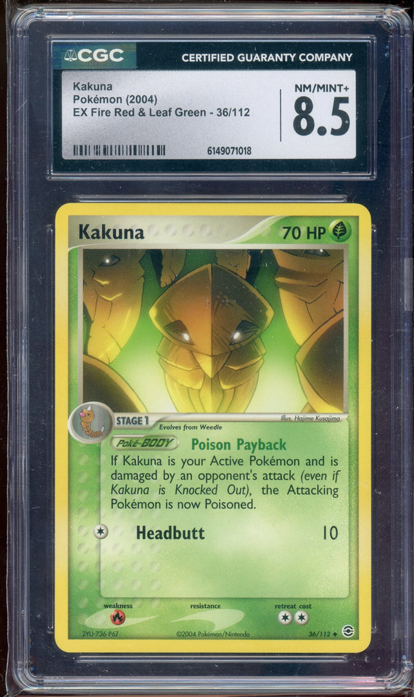 CGC 8.5 KAKUNA EX FIRE RED LEAF GREEN