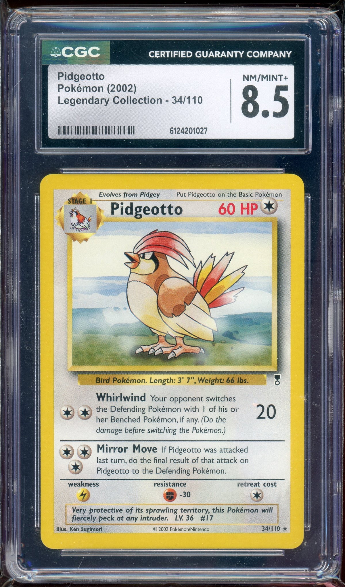 CGC 8.5 PIDGEOTTO LEGENDARY COLLECTION