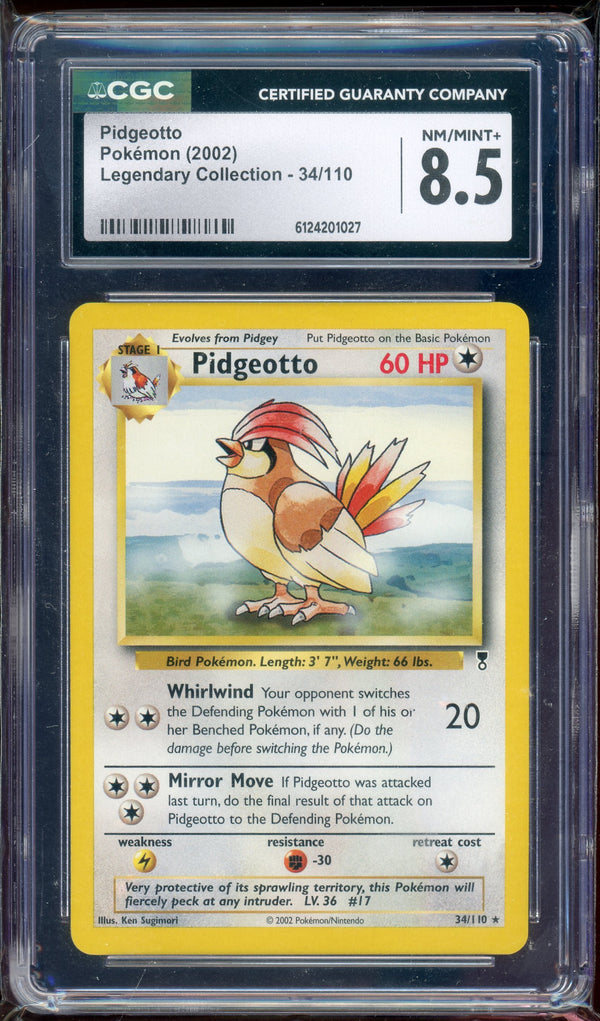 CGC 8.5 PIDGEOTTO LEGENDARY COLLECTION