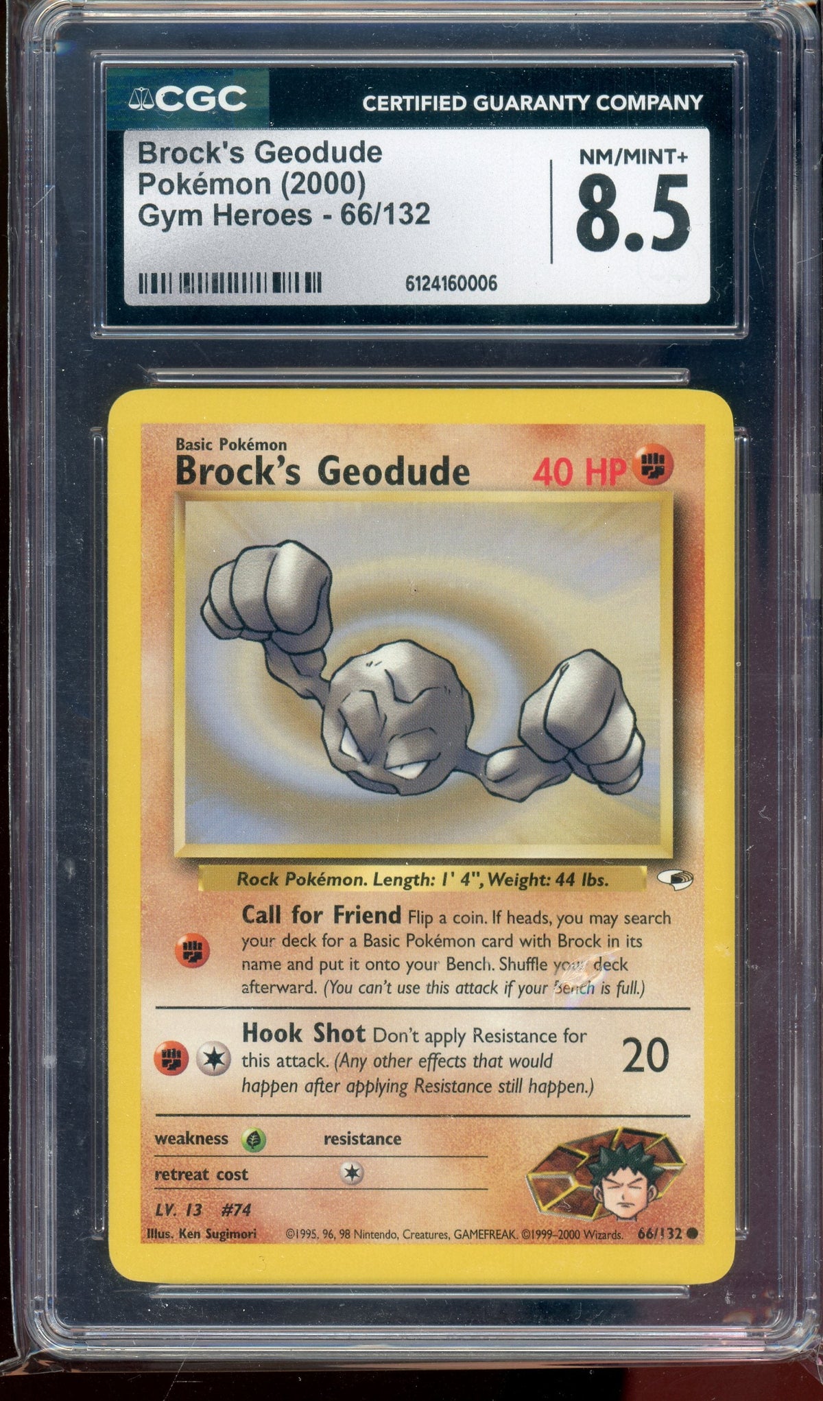 CGC 8.5 BROCK'S GEODUDE GYM HEROES