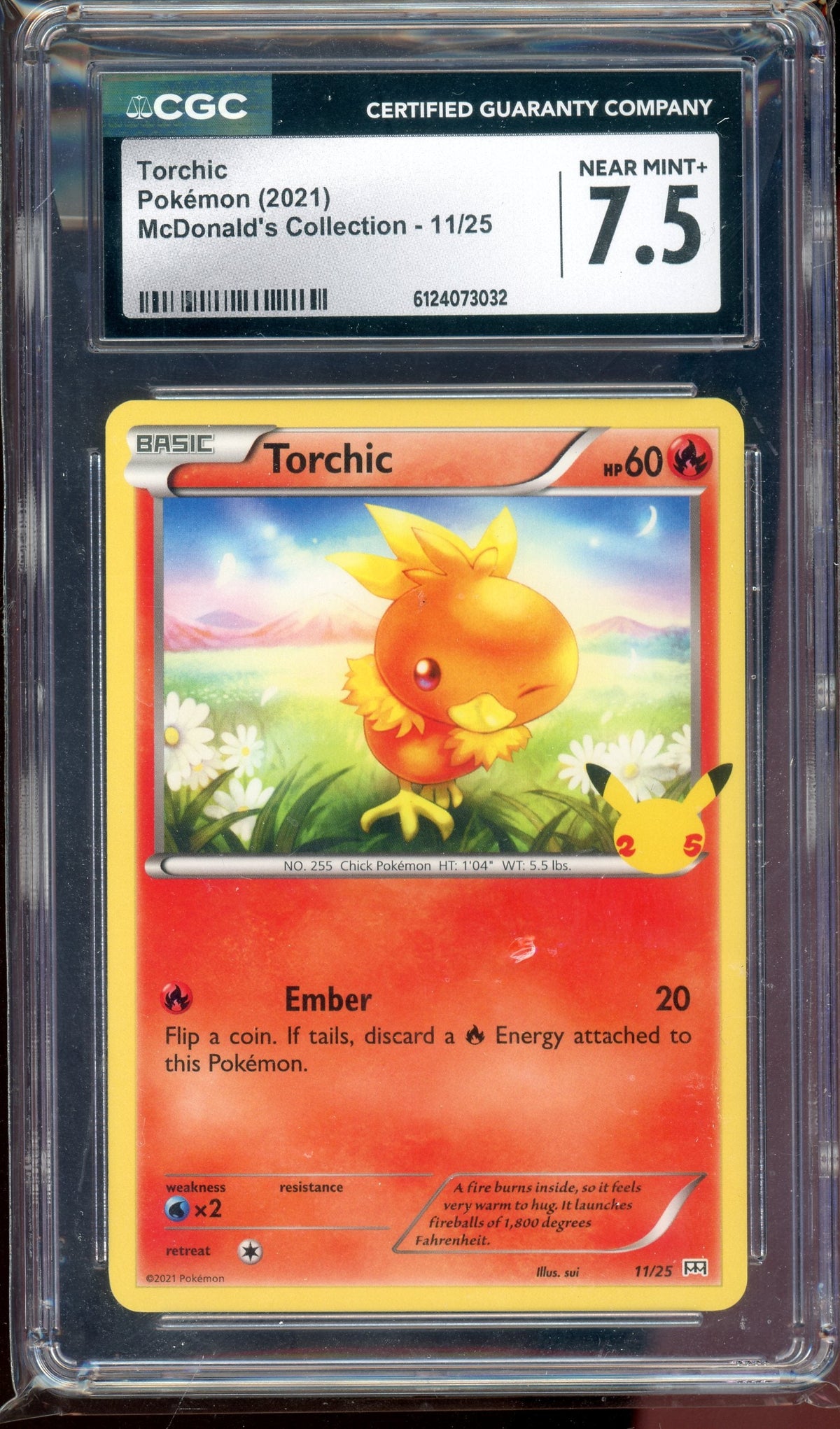CGC 7.5 TORCHIC 25TH MCDO