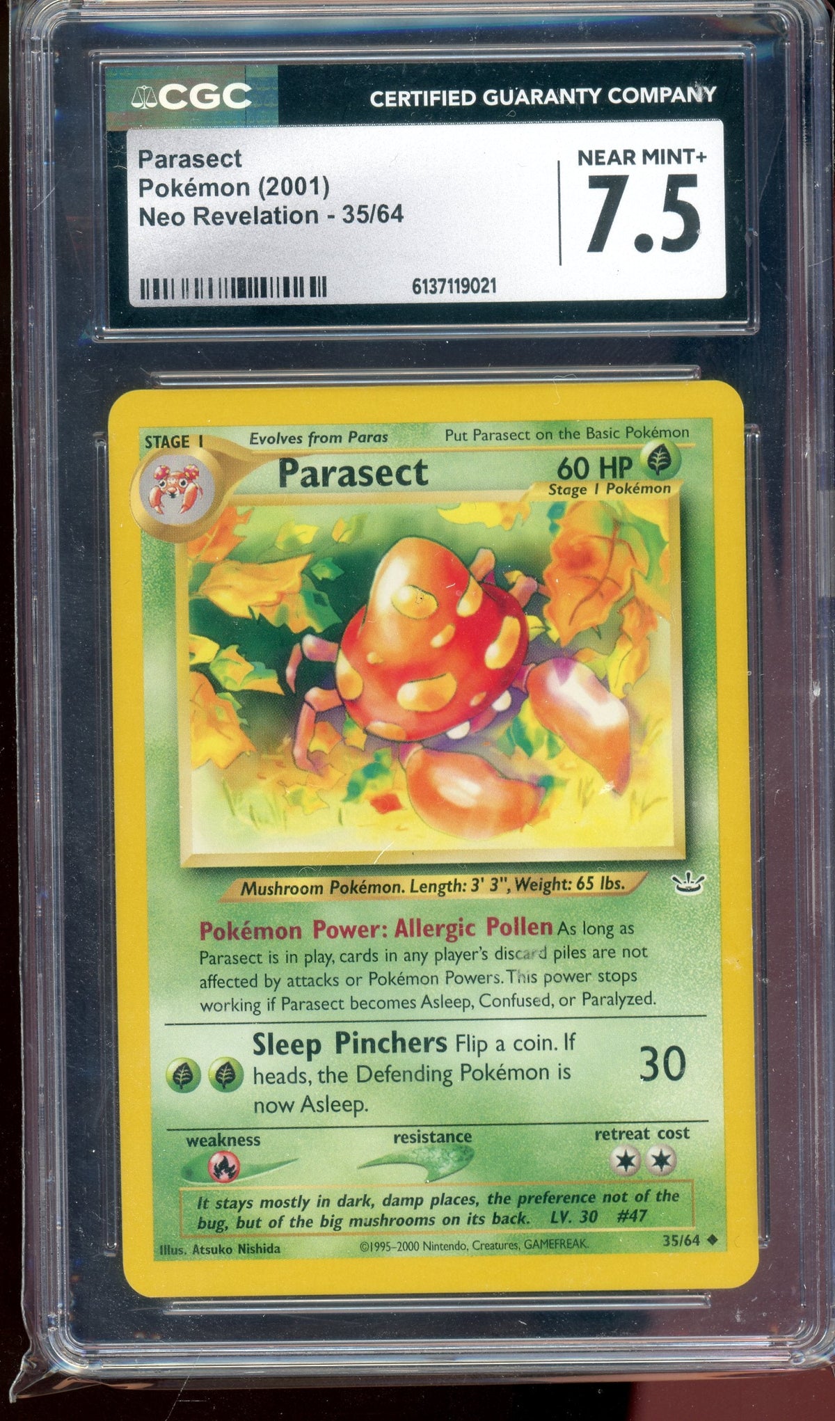 CGC 7.5 PARASECT NEO REV