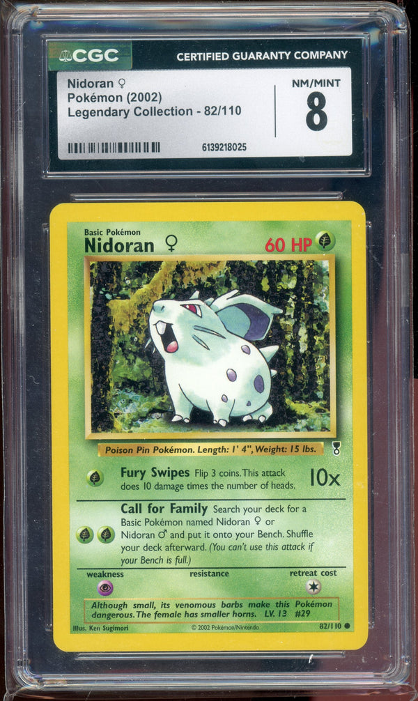 CGC 8 NIDORAN LEGENDARY COLLECTION