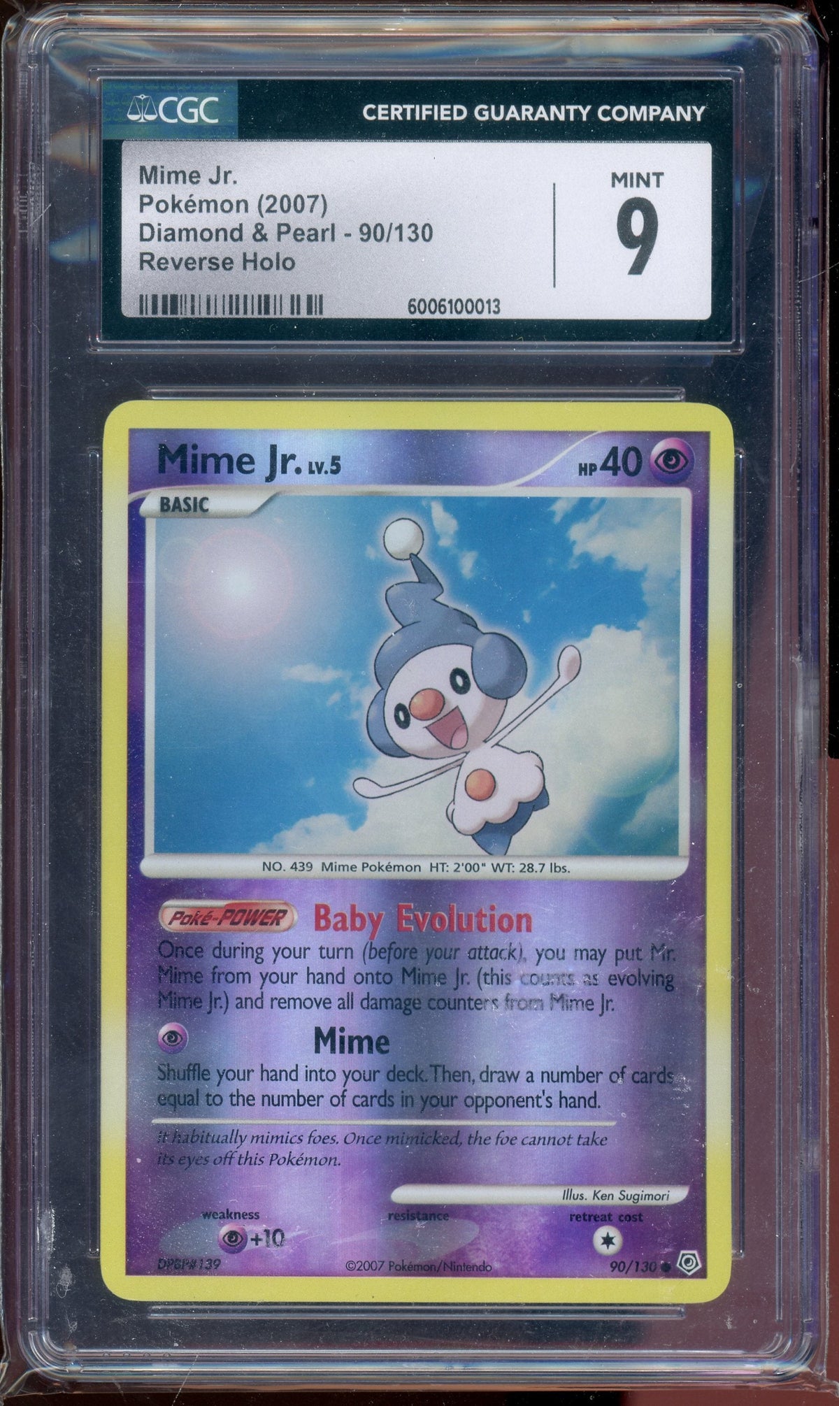 CGC 9 MIME JR. REVERSE HOLO
