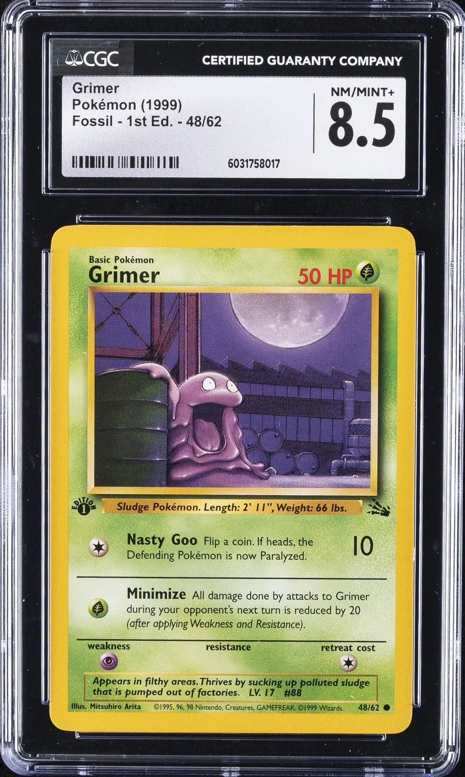 CGC 8.5 GRIMER FOSSIL 1ST ED