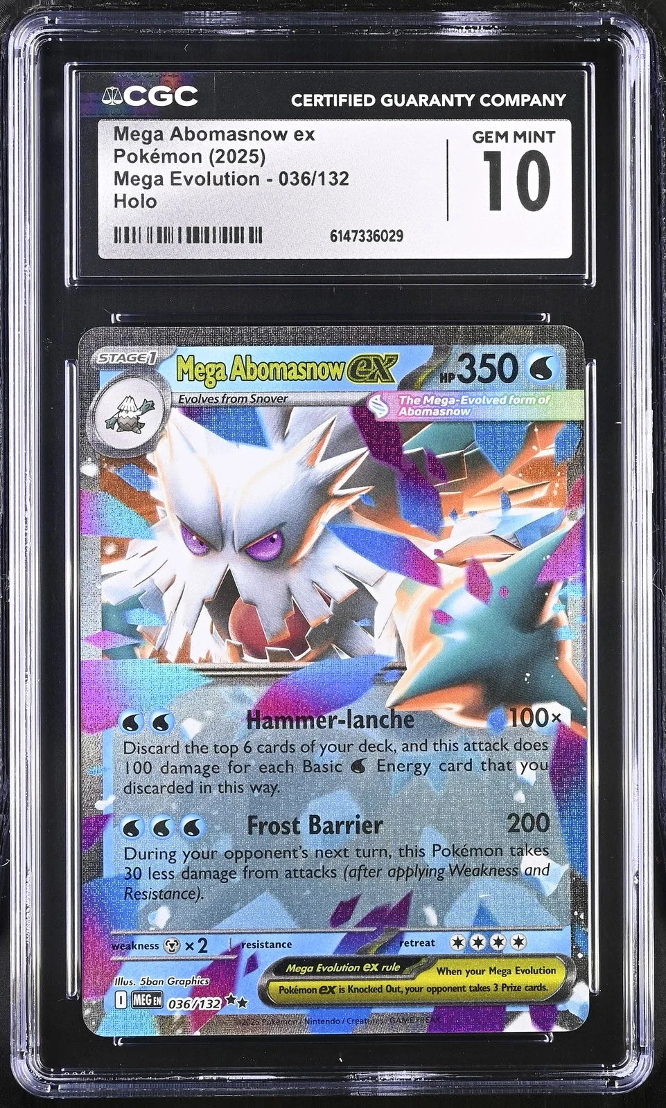 CGC 10 MEGA ABOMASNOW EX MEGA EVOLUTION