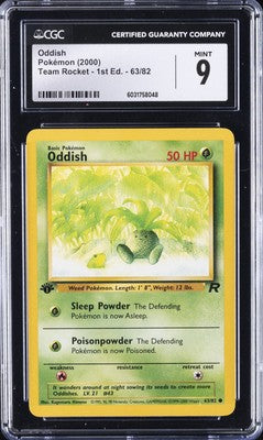 CGC 9 ODDISH TEAM ROCKET 1ST ED