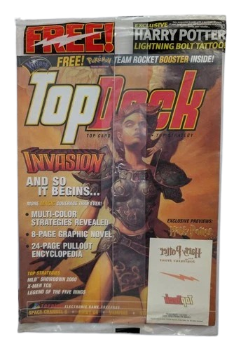 Top Deck Magazine Issue 12 Magic Invasion Nov 2000 Sealed w/ MTG Invasion Booster Pack